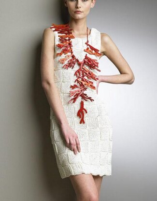 Crochet shift geometric simple dress.