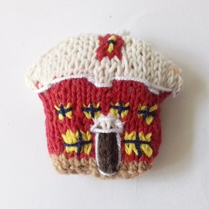 House With Snow ornament