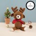 Brown Reindeer With Red Scarf Plush Toy Crochet Pattern