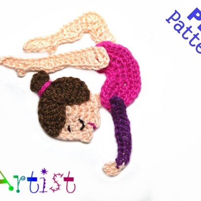 Gymnastic 4 Crochet Applique Pattern