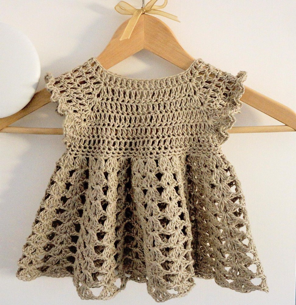 Easy Crochet Girl Dress 6 months 8 years