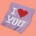Valentine's Day C2C I LOVE YOU Pink Throw Intarsia Crochet Pattern