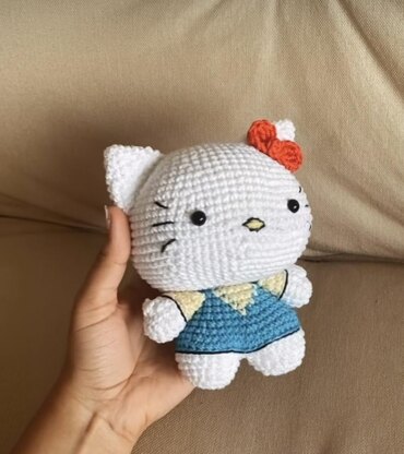 Digital Hello Kitty Crochet Pattern – Instant Download DIY Amigurumi Pattern  in PDF File