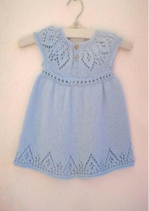 Baby lace dress knitting hot sale pattern