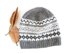 GRAY Fair Isle Hat