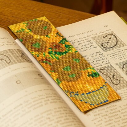 DMC The National Gallery - Sunflowers bookmark - 5cm x 16.5cm