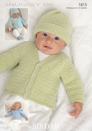 Cardigans, Hats, Mittens and Bootees in Sirdar Snuggly DK - 1815 - Downloadable PDF