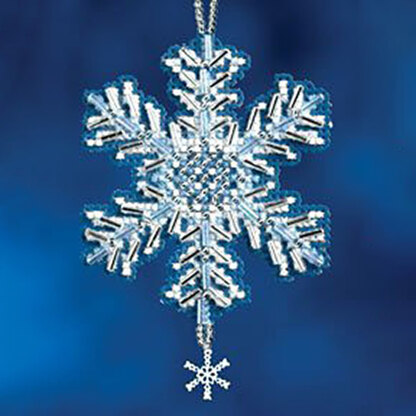 Mill Hill Ice Crystal Cross Stitch Kit - 6cm x 7.5cm