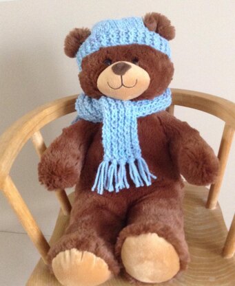 Build a Bear Scarf and Hat set