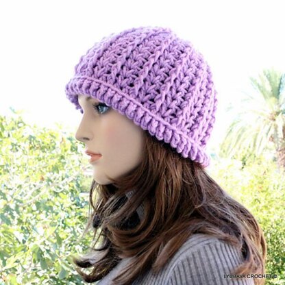 Women's Hat & Cowl Neck Warmer "Lavender Field"