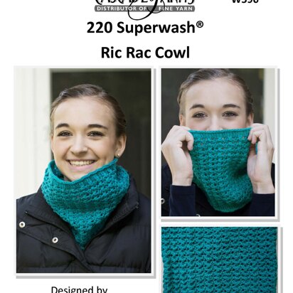 Ric Rac Cowl in Cascade Yarns 220 Superwash® - W596 - Downloadable PDF