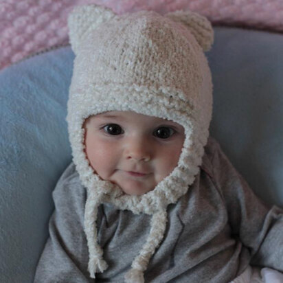 HOLIDAY OFFICE CABLEKNIT BABY BONNET-