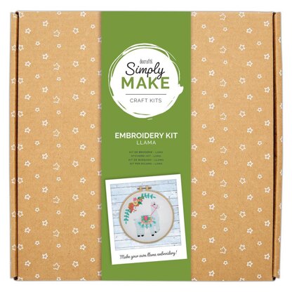 Simply Make Llama Printed Embroidery Kit