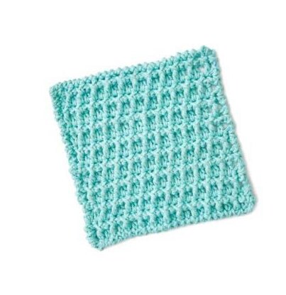 Lattice Washcloth in Red Heart - LM5938 - Downloadable PDF