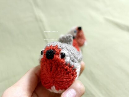 むねあかどり（ヨーロッパコマドリ）あみぐるみ / European robin amigurumi