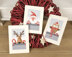 Vervaco Christmas Buddies (Greetings Cards) Pack of 3 Cross Stitch Kit - 10cm x 15cm
