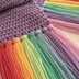 Rainbow Tassels Scarf