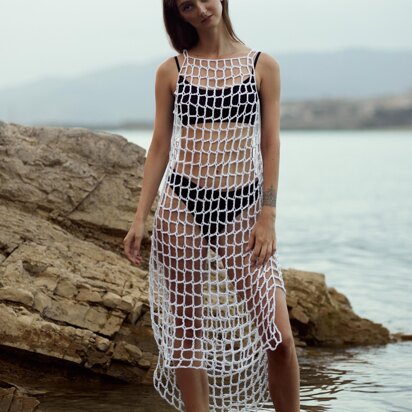 Mesh crochet dress