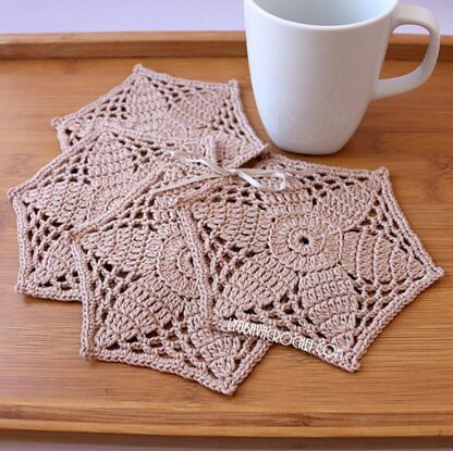 Crochet Coasters "Mosaic Flower"