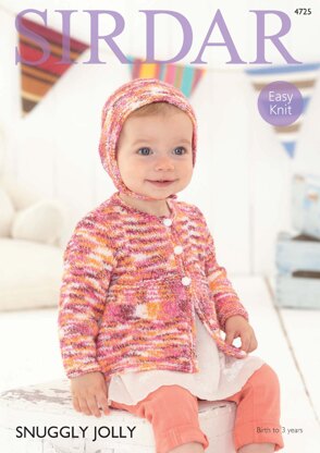 Bonnet and Jacket in Sirdar Snuggly Jolly - 4725 - Downloadable PDF