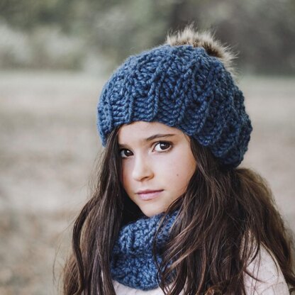 Indigo Hat and Cowl