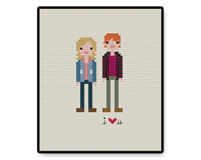 Hermione and Ron In Love - PDF Cross Stitch Pattern