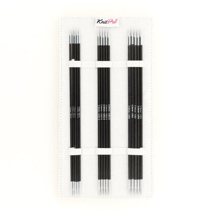 KnitPro Karbonz Double Point Needles (Socks Set of 6 Sizes) - 20cm