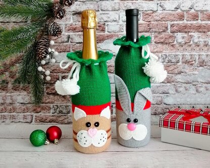 330 Cat and Rabbit Bottle cover