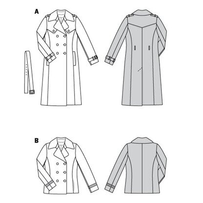 Burda Style Misses' Caban Jacket and Trench Coat B5984 - Sewing Pattern