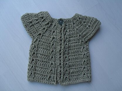 Cardigan or Smock Top with Chevron Design