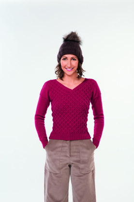 Women V Neck Sweater in Bergere de France Merinos 2,5 - 60508-417 - Downloadable PDF