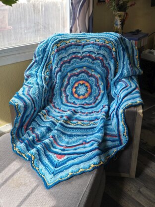 Mandala Blue Fireworks