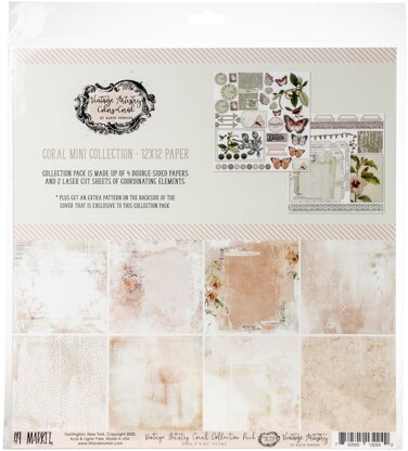 49 And Market Collection Pack 12"X12" - Vintage Artistry Coral