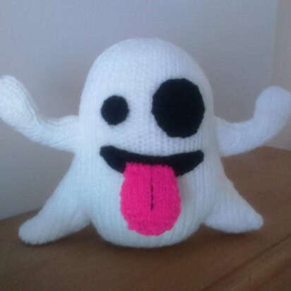 Halloween Ghost Emoji - knitting pattern