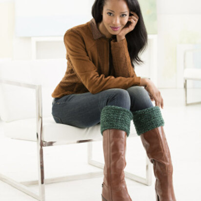 Cozy Boot Toppers in Lion Brand Wool Ease Tonal - L50307 - Downloadable PDF