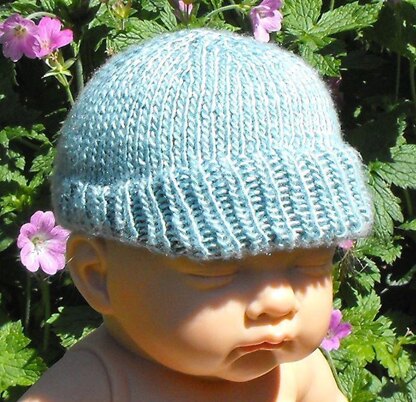 BABY SILK SUNDAY BEANIE CAP HAT KNITTING PATTERN - MADMONKEYKNITS