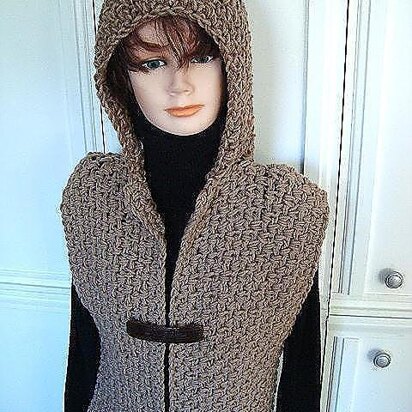 725 Crochet Hoodie Vest