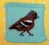 Garden Birds Intarsia Squares