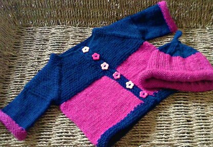 Holly Baby Cardigan and Hat