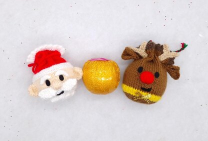 Chocolate Orange Sack Gift Bags - Santa & Reindeer