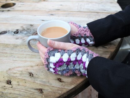 Granny Square Fingerless Gloves