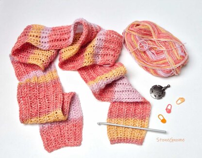 Slim Tunisian Breeze Scarf