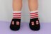 Baby Stripe Sock and T Bar Sandal Booties