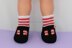 Baby Stripe Sock and T Bar Sandal Booties