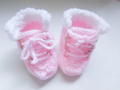 Baby Booties Fur Topped