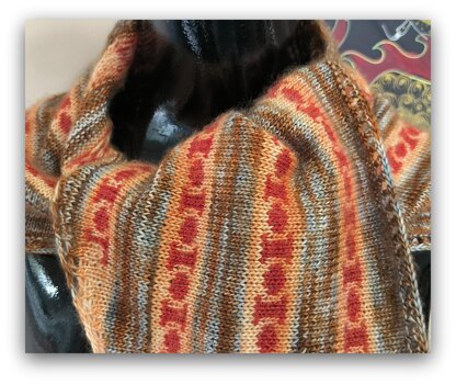 Colorwork and Stripes Shawl