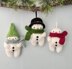 Knit Snowman Christmas Ornaments Pattern