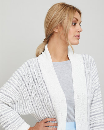 Christel Cardigan - Knitting Pattern For Women in MillaMia Naturally Soft Cotton