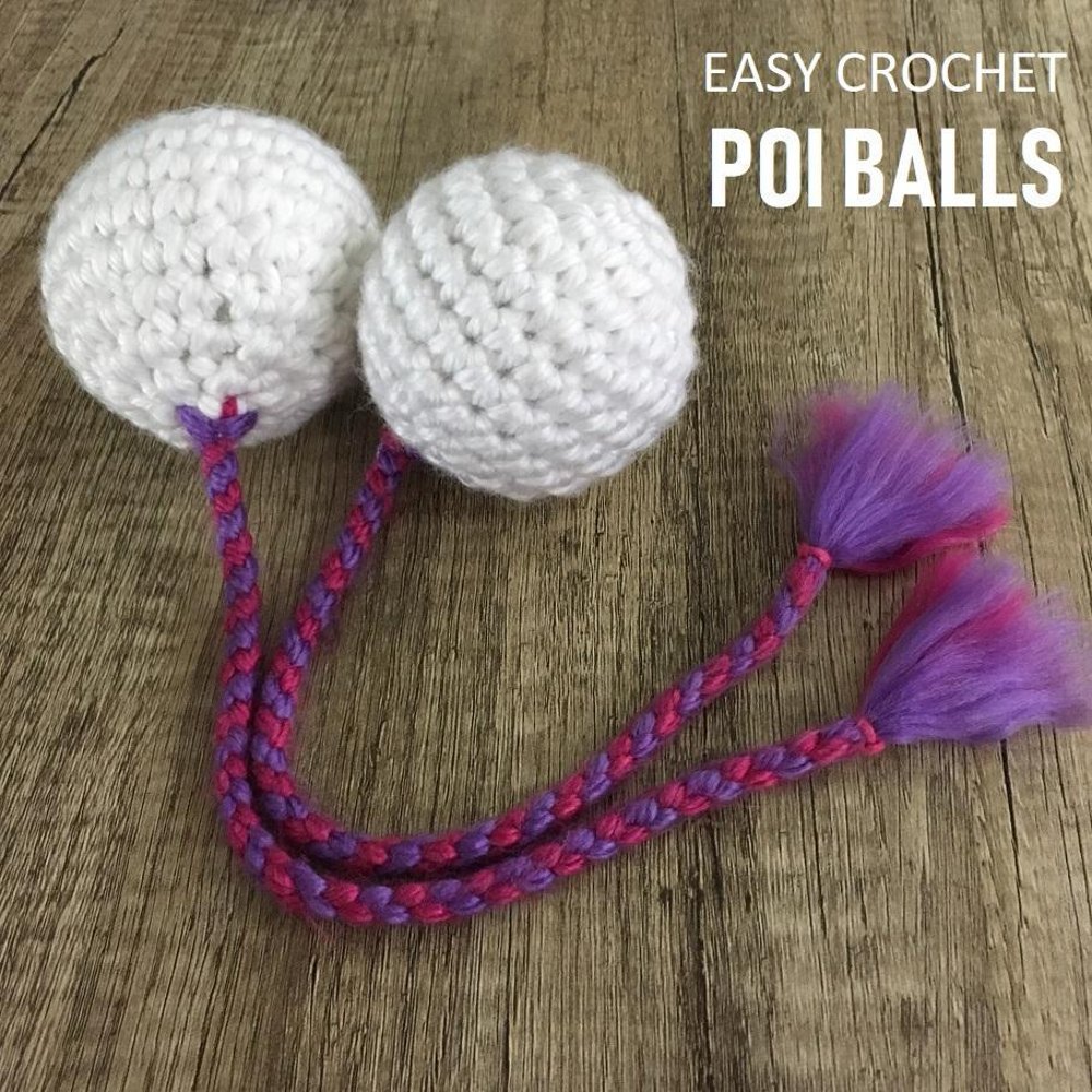 Easy DIY Crochet Poi Balls Crochet pattern by Epic Kawaii LLC | LoveCrafts, image size:1000x1000