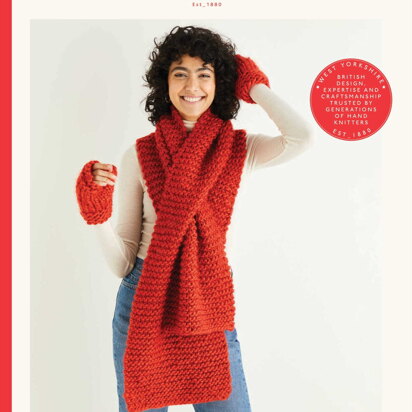 Sirdar 10315 Slot-Through Scarf & Mitts in Adventure PDF